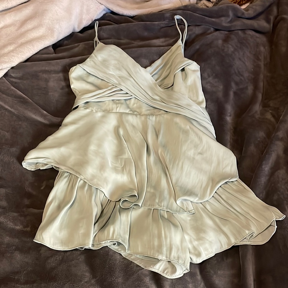 LIGHT MINT/GREEN ROMPER AMERICAN THREADS